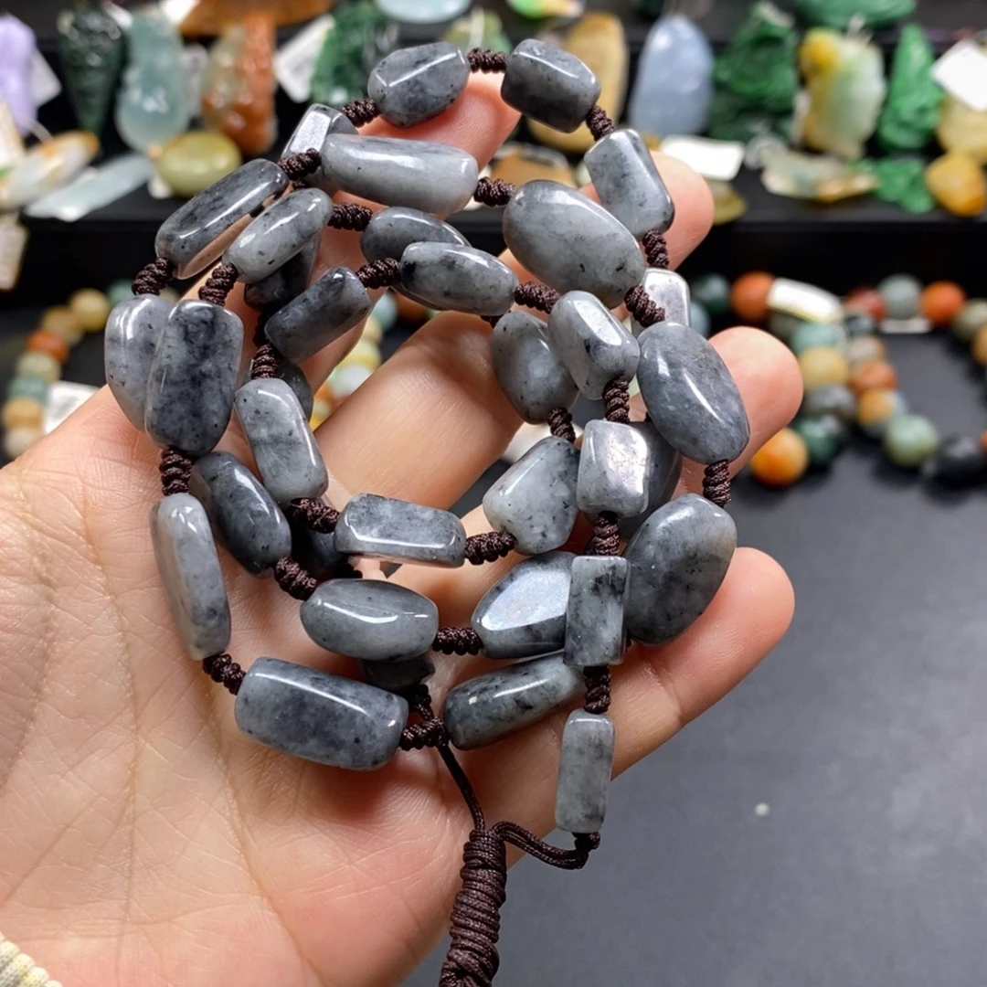 翡翠未镶嵌毛衣链卡4^