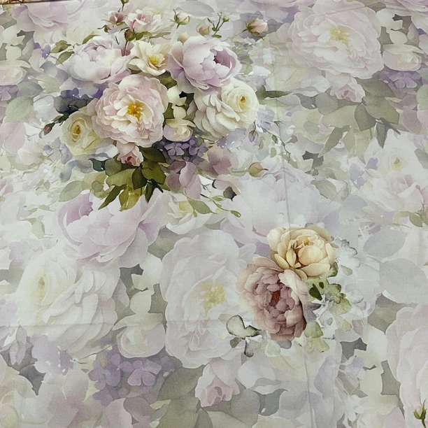 数码双人被套（富贵牡丹）四季款天丝棉轻磨绒精纺加密超舒适