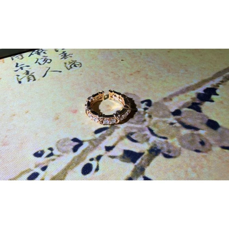 [南非甄选】 NFZX 高端定制 LC-1234 时光伦玫瑰托白色戒指