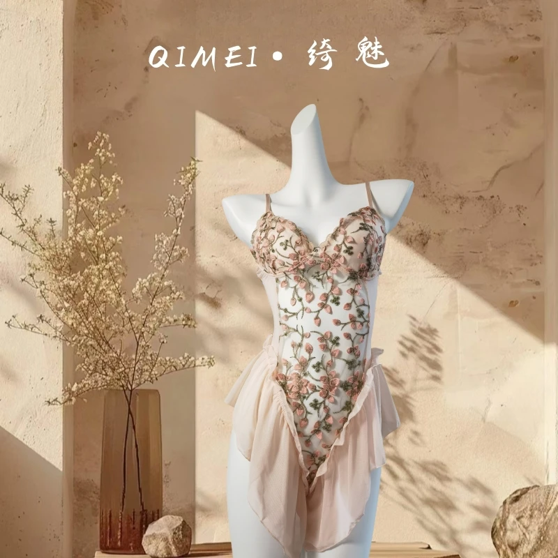 夜撩【桃花令】温柔吊带睡裙气质网纱连衣裙纯欲法式睡衣新款薄款