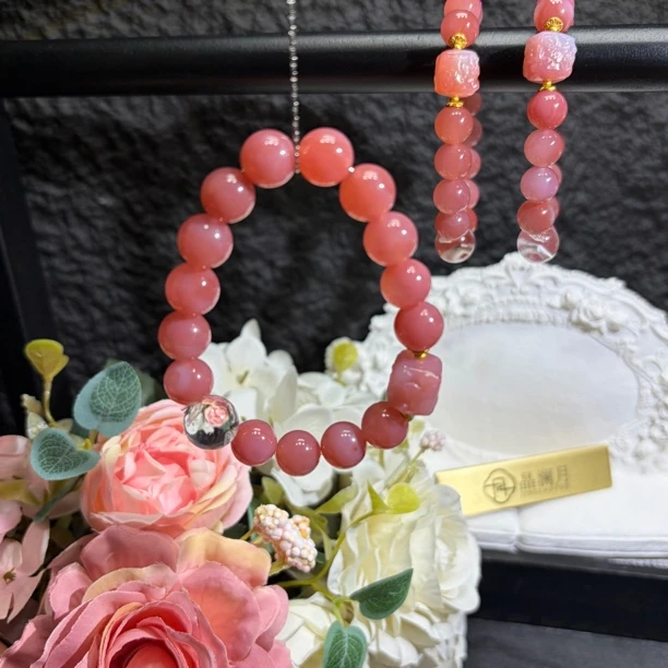 【晶澜月】A436*莓心事*天然南红玛瑙手串 多样性发其一