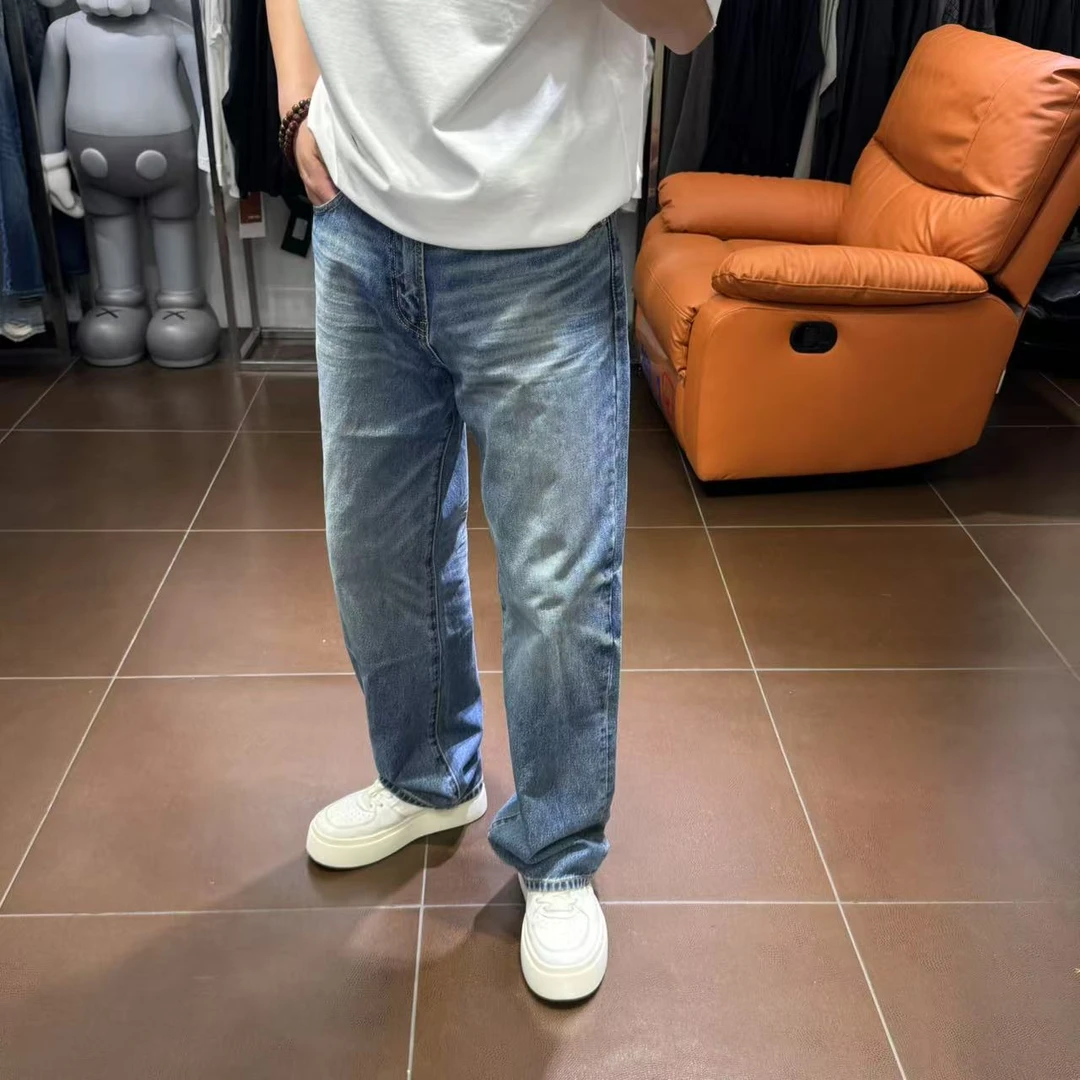 3024水洗男青春活力牛仔裤做旧显瘦蓝色春季时尚高腰复古百搭宽松