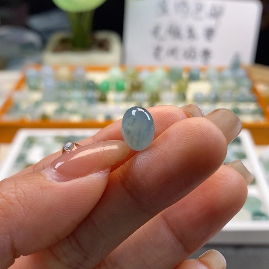 翡翠散珠天然翡翠飘花10×5.7