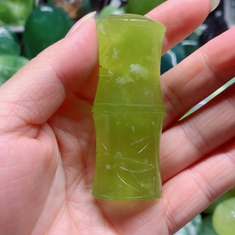 未镶嵌蛇纹石玉手把件
