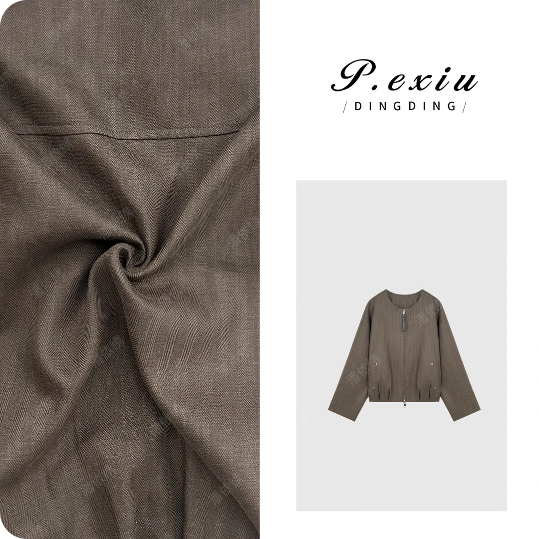 天丝亚麻复古港风通勤百搭短外套 W-62348