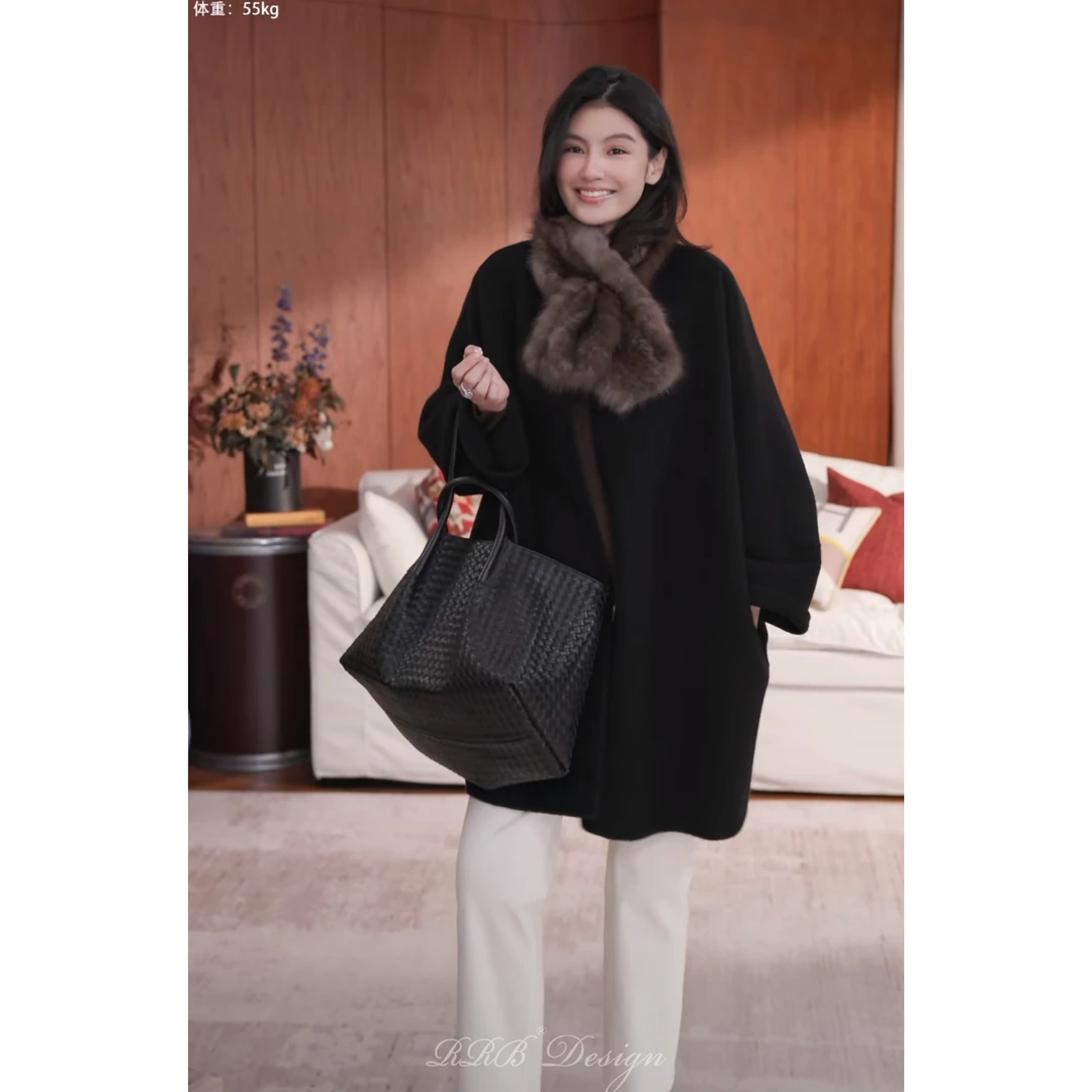 RRB Design 「Row系大衣」澳洲精纺羊毛桑蚕丝茧型一粒扣呢子外套