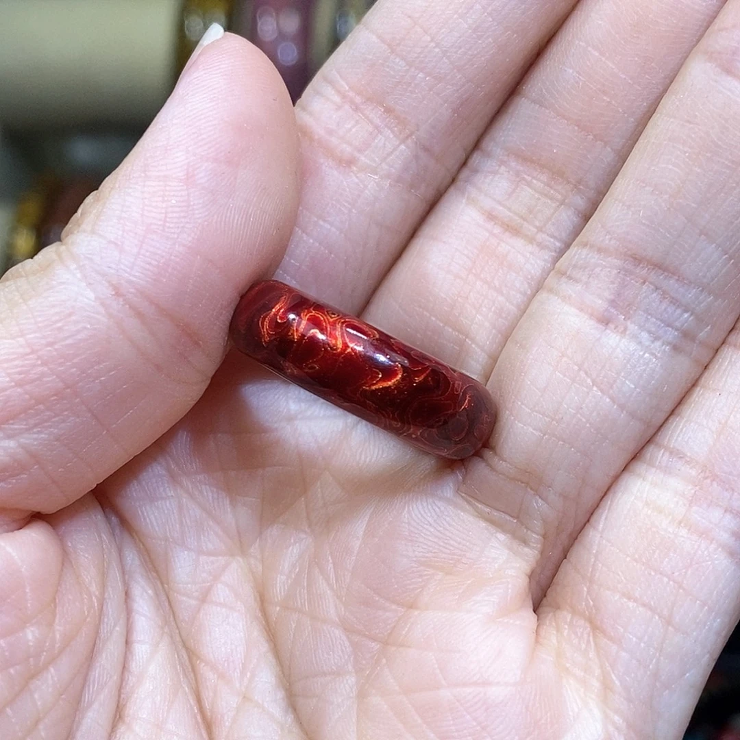 大漆珠戒指红色系