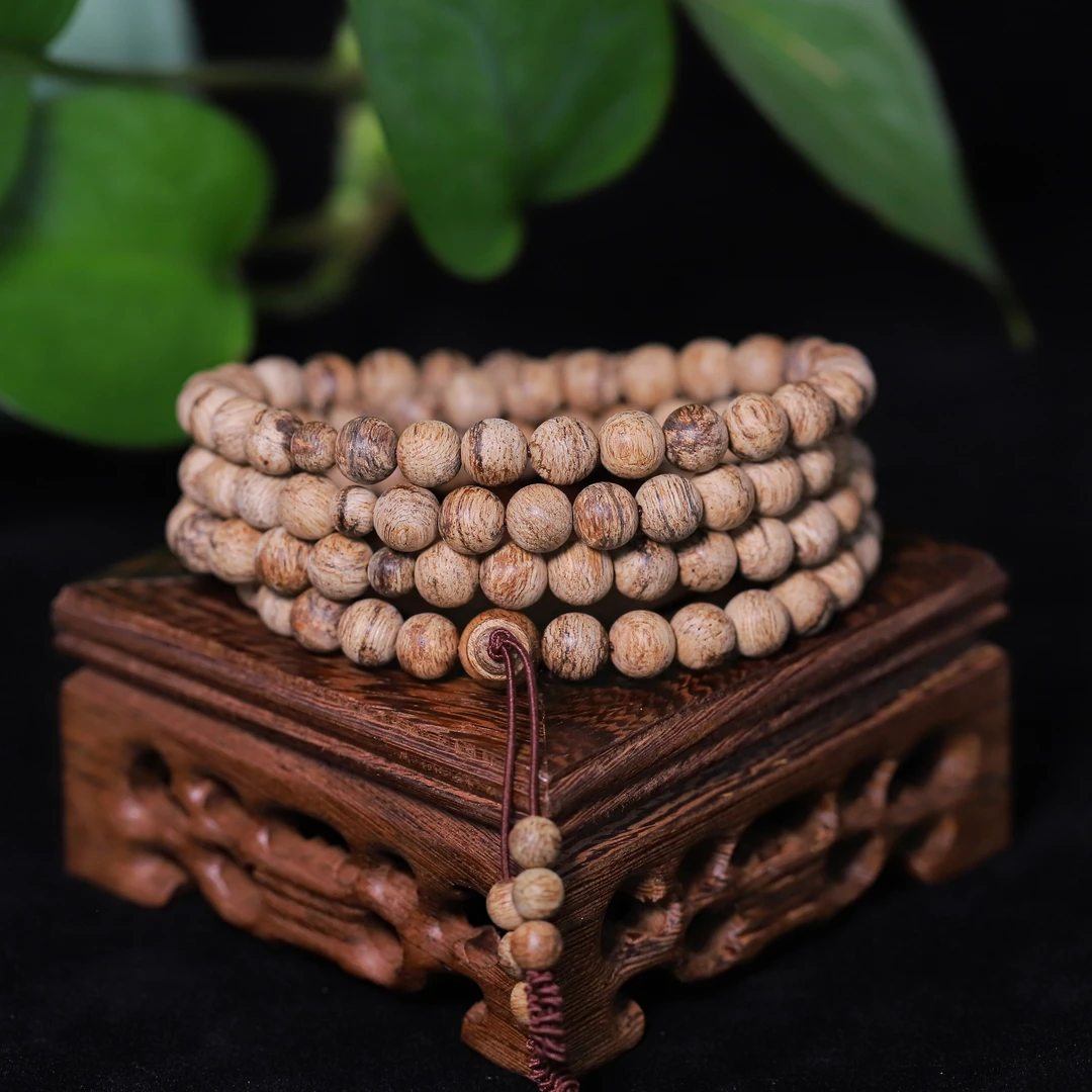 沉香【精品级】#187印尼达拉干天然野沉香手串0.7cm多圈