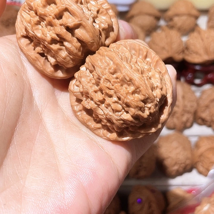 把件文玩核桃全品三角白41尺放漏款