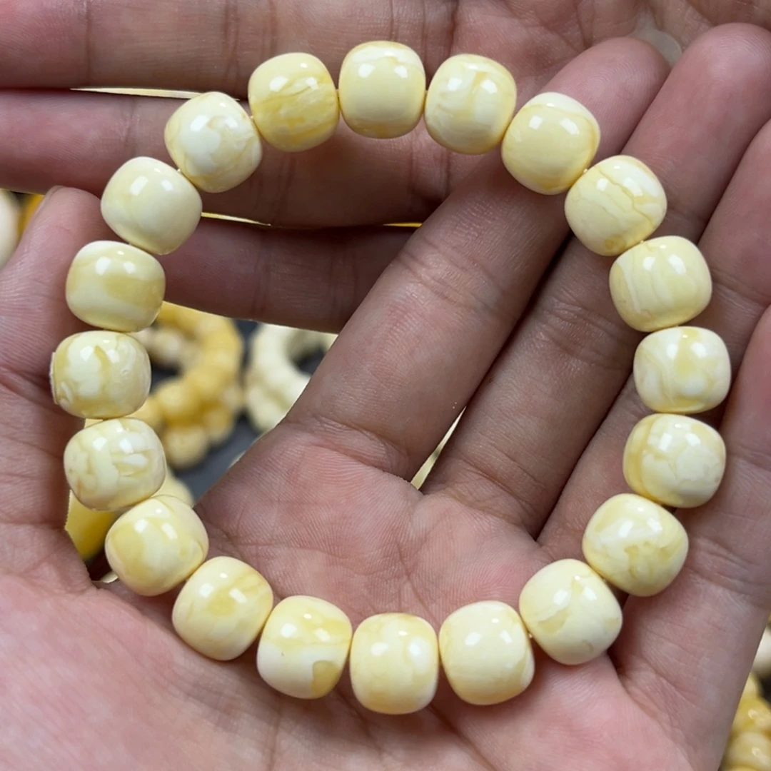 琥珀未镶嵌手串同料老邢手串11mm