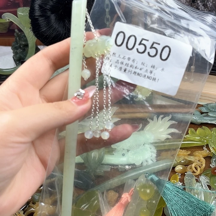 蛇纹石玉发簪合金