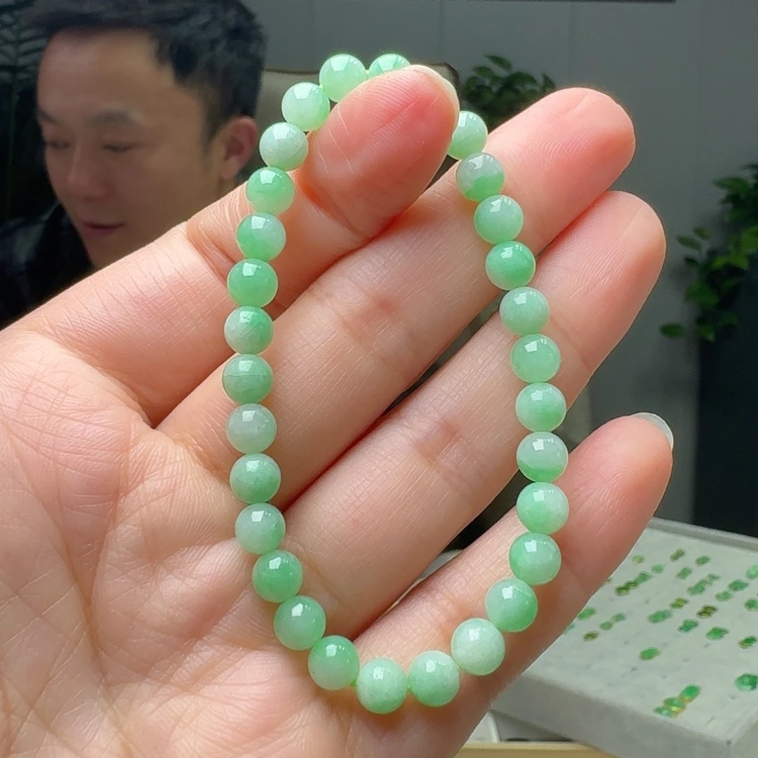 翡翠未镶嵌手链天然