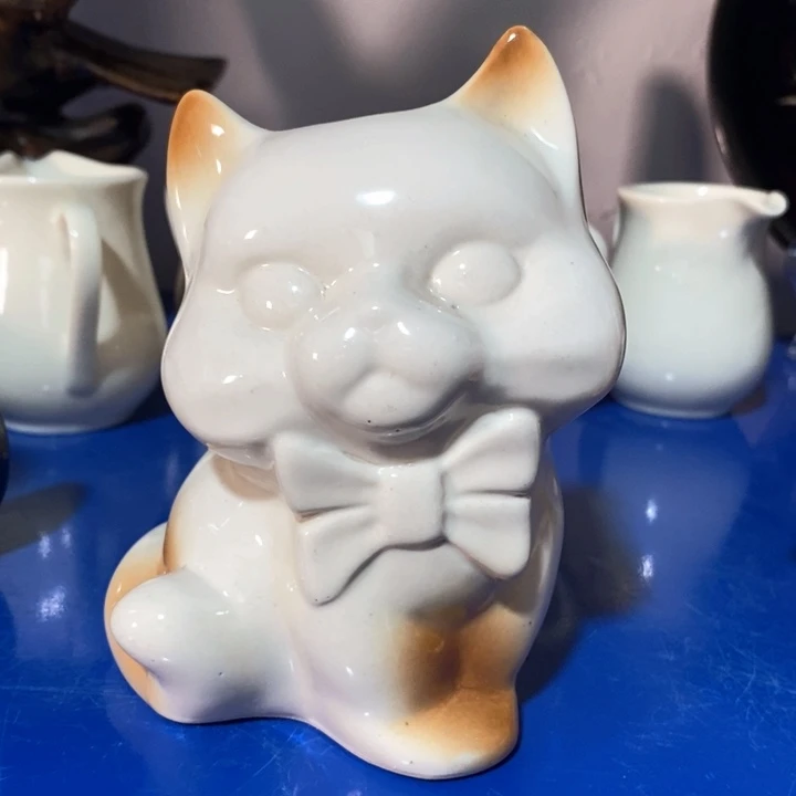 瓷片磁州窑研究所猫咪摆件