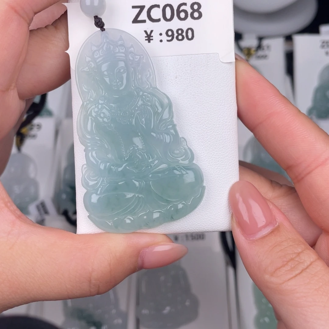 翡翠未镶嵌颈饰zc068