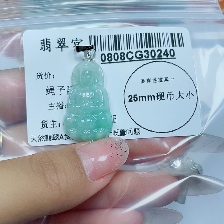 翡翠未镶嵌吊坠(赠链)