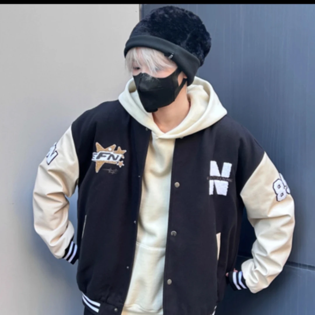 EFN潮牌夹棉棒球服外套