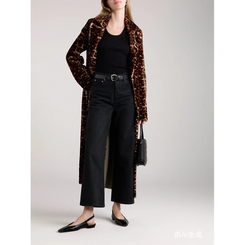 AGOLDE夏季女简约高腰阔腿牛仔裤