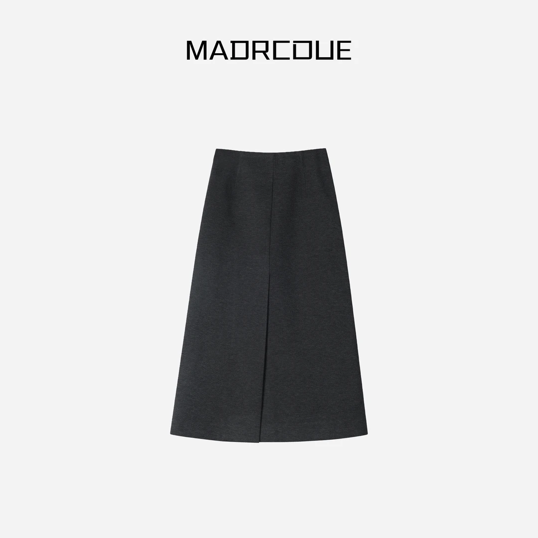 MADRCOUE 高腰简约慵懒感显瘦半裙605524