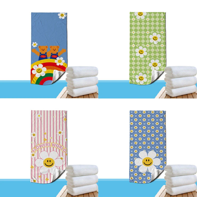 四条装高颜值百搭花系列毛巾健身运动专用擦汗毛巾瑜伽吸水