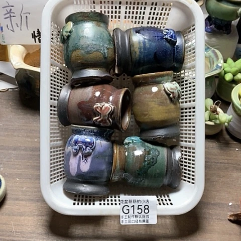 紫砂花盆158微瑕品口厘米4厘米左右的