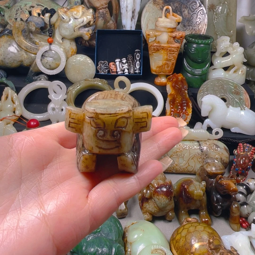 和田玉挂件未镶嵌草*