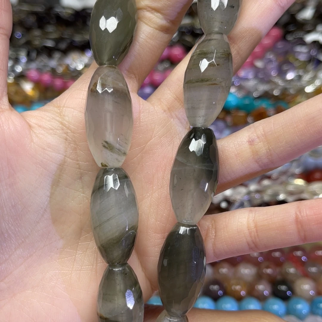 玛瑙/玉髓散珠天然云雾水晶卡15✖️30长条38厘米