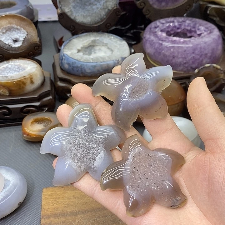 紫晶摆件未镶嵌海星