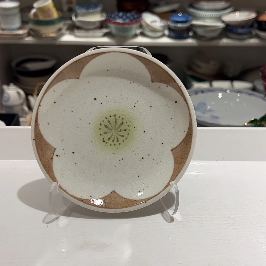 密***密陶花型小盘子1个可可爱爱