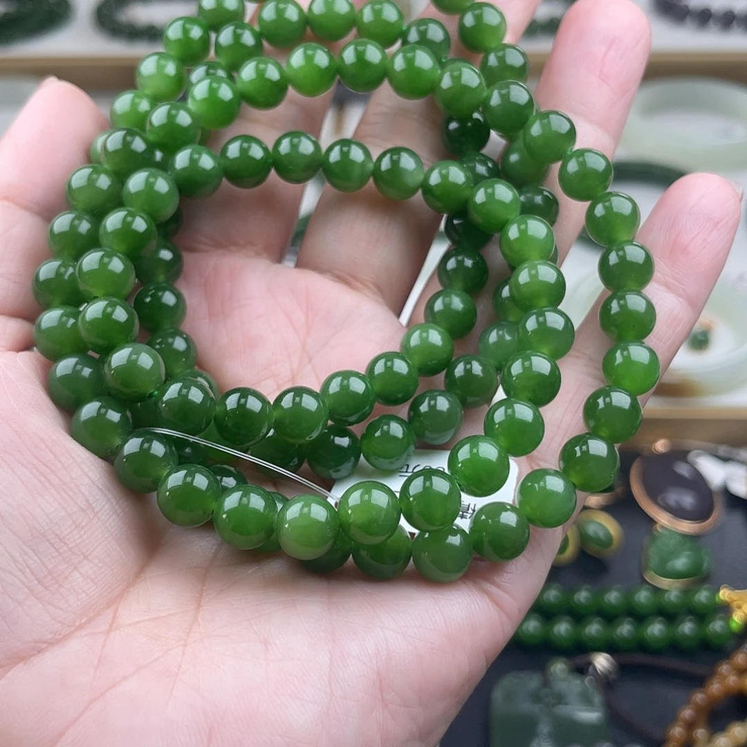 和田玉（碧玉）颈饰未镶嵌