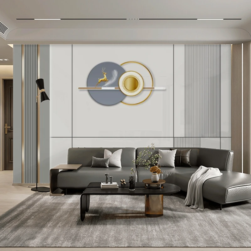 轻奢风客厅电视背景墙高级感壁纸卧室装饰壁画墙布沙发影视墙壁布