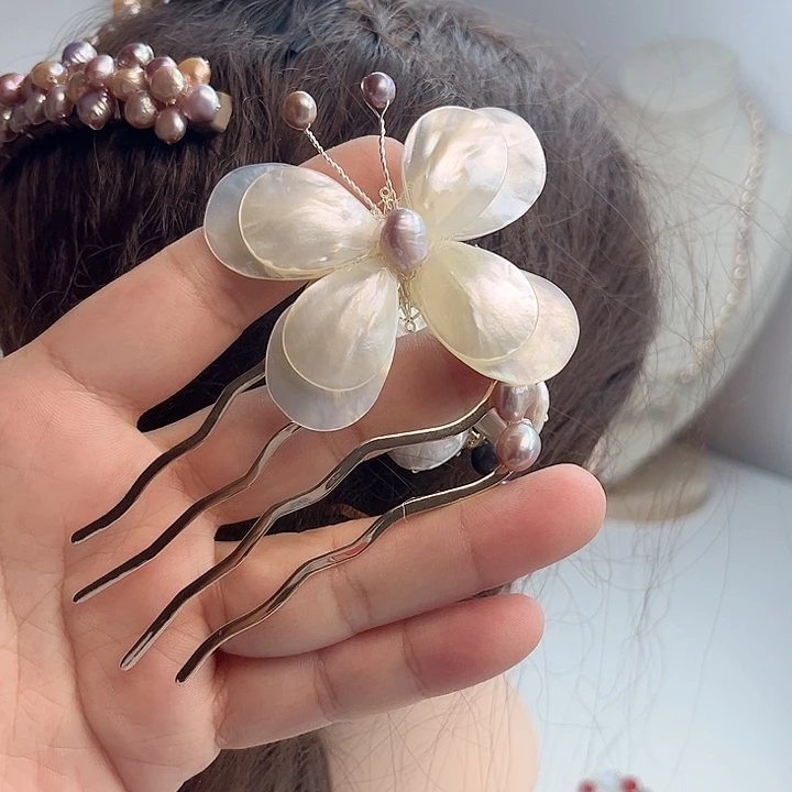 未镶嵌发簪淡水珍珠