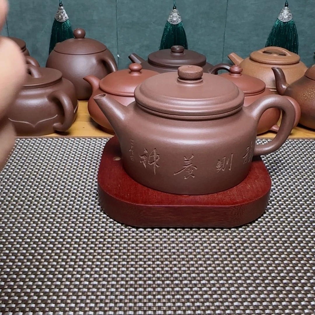 茶壶紫砂老紫泥剑流得中200ml