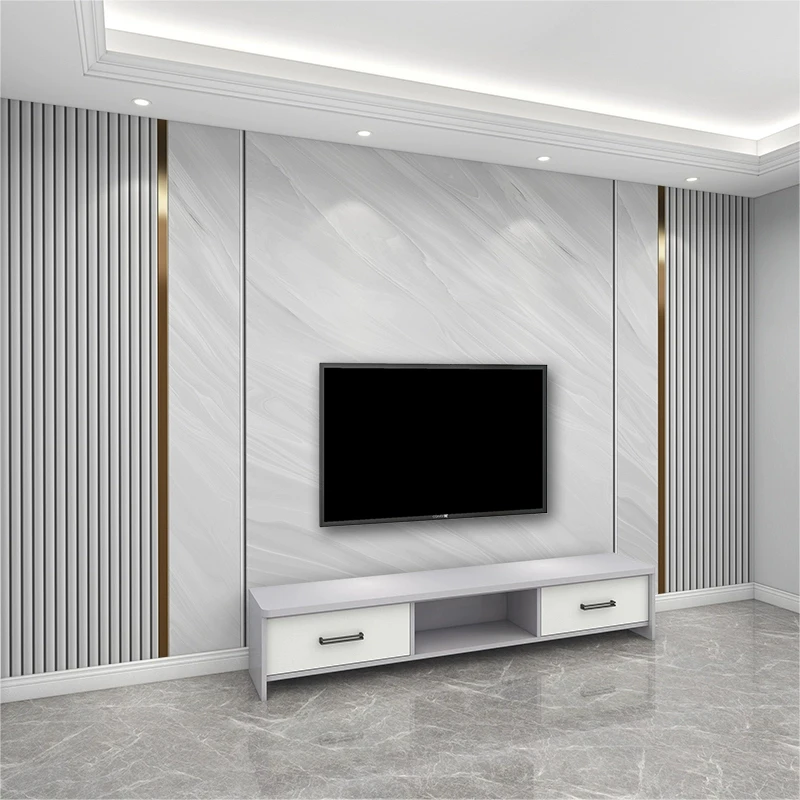 电视背景墙壁纸立体2025新款装饰墙壁布轻奢高级大气无缝定制壁画