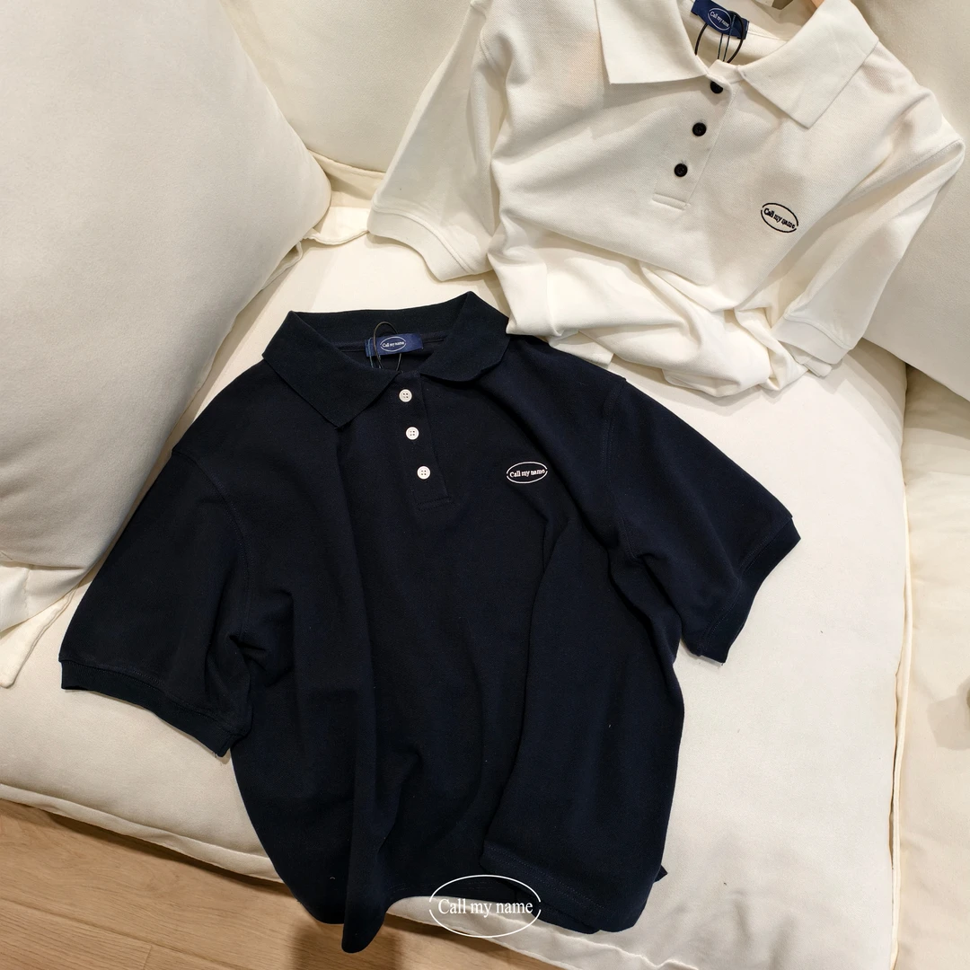 韩国代购. Call my name   老钱 polo领短袖L25042204