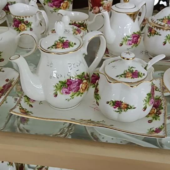 新疆西藏包邮骨质瓷玫瑰手工拍金刮金醋壶辣子罐底盘