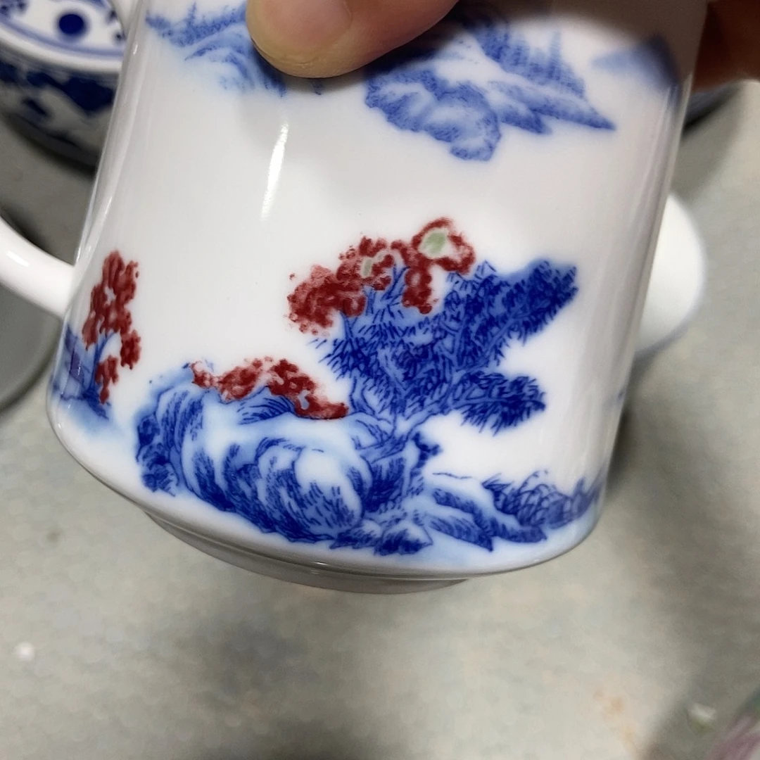 用***1瓷片景德镇陶瓷杯