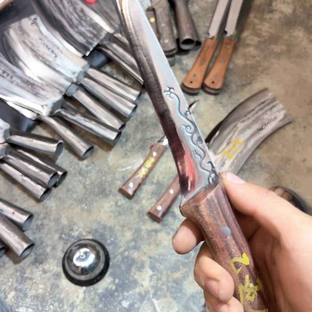 高碳锰钢云南阿老表手工锻打刀
