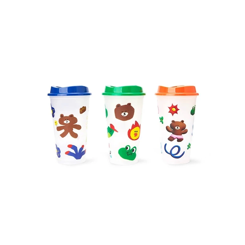 LINE FRIENDS 连我朋友环保杯套装 创意可爱时尚家居饮料杯