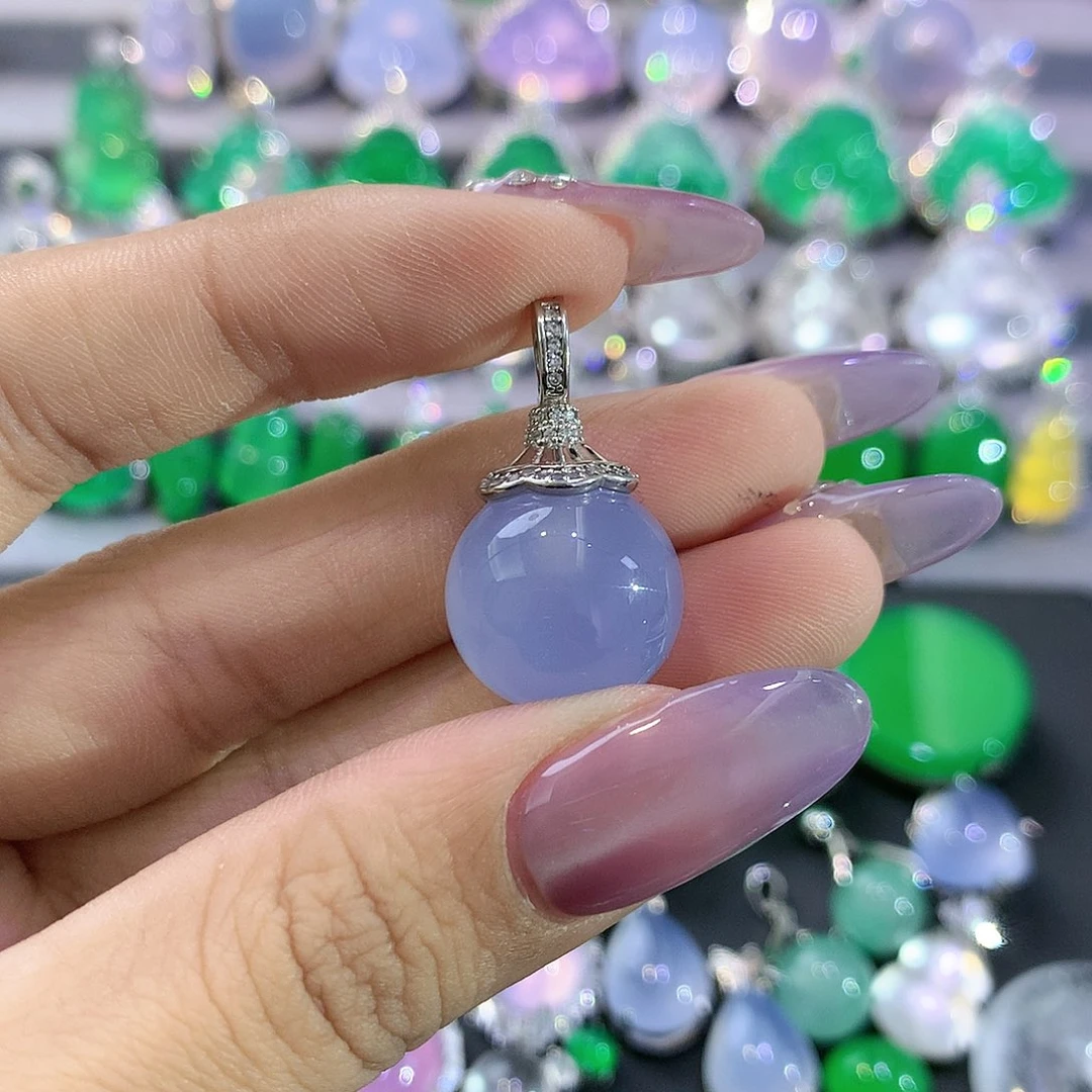 ****r玛瑙/玉髓银S925镶嵌颈饰