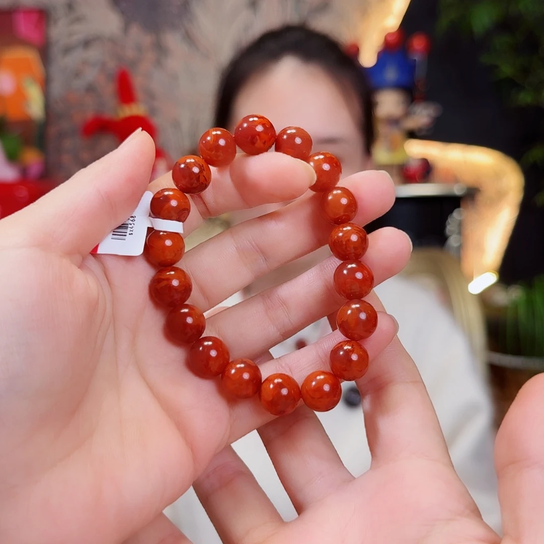 南红玛瑙未镶嵌耳饰