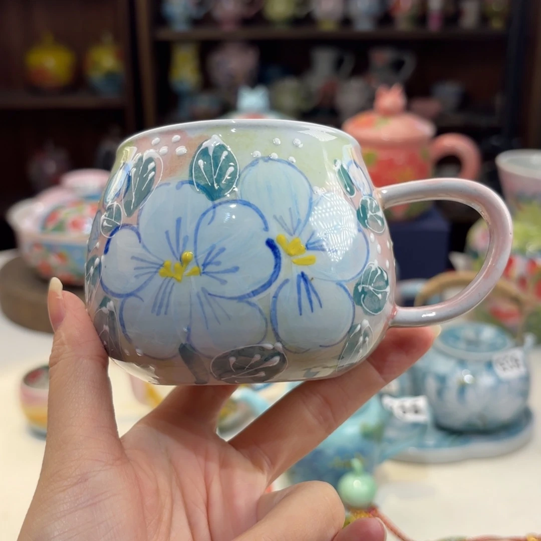 景德镇手绘高温釉下彩陶瓷茶具