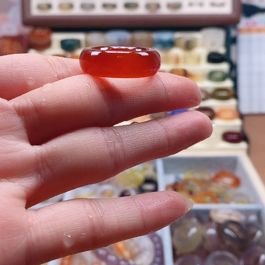 玛瑙/玉髓戒指未镶嵌A****边