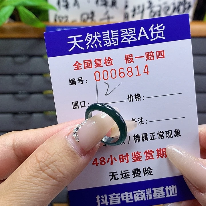 翡翠戒圈未镶嵌    6814