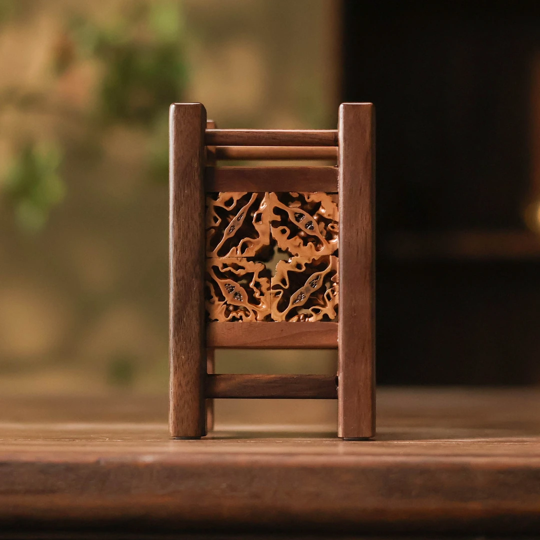 【福器】茶寻四方茶道筒(北美黑胡桃木)80×80×130mm（Q9045）