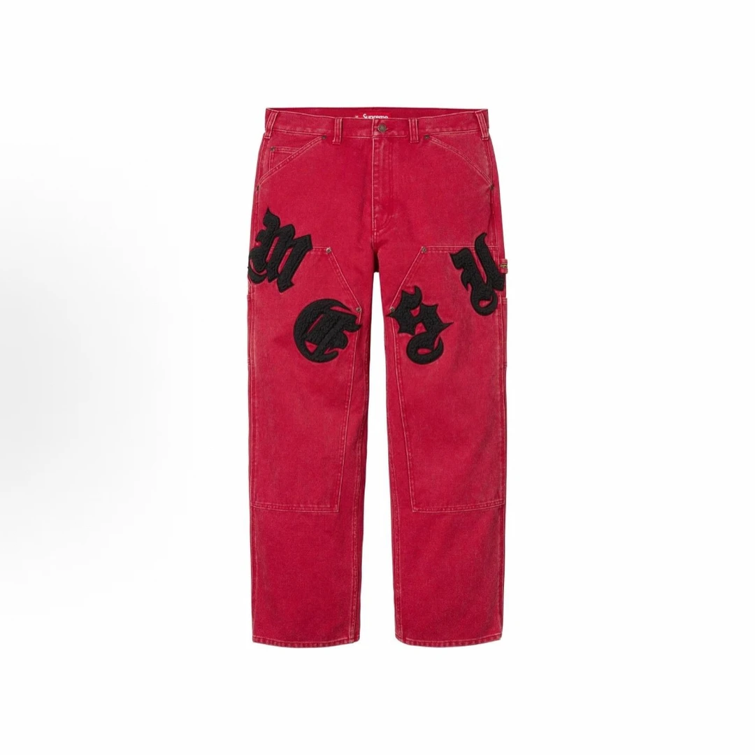 Supreme 梵文牛仔裤