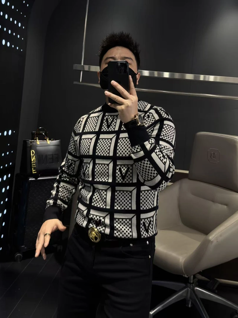 【马哥严选】痞帅男士加厚羊毛衫2025秋季潮流内搭修身上衣薄款恤衫