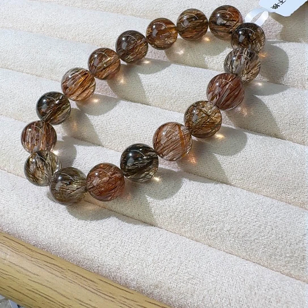 水晶手串未镶嵌黑金超七12