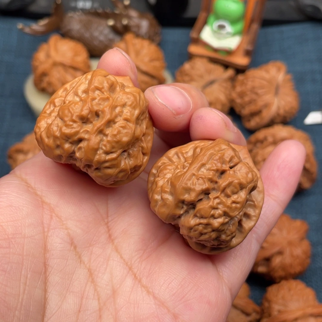 文玩核桃把件34小蛙全品