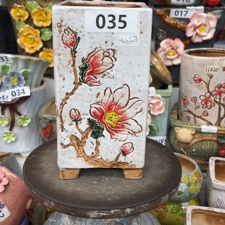 紫砂花盆粗陶材质多肉花盆