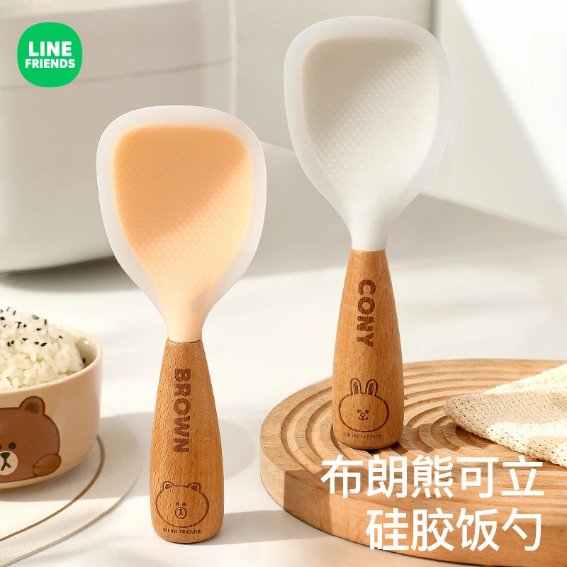 布朗熊饭勺子不粘米饭铲子可立式食品级硅胶饭铲家用电饭煲盛饭勺